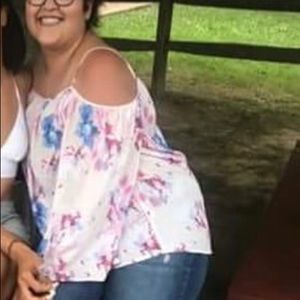 Vince Camuto Floral Cold Shoulder Blouse